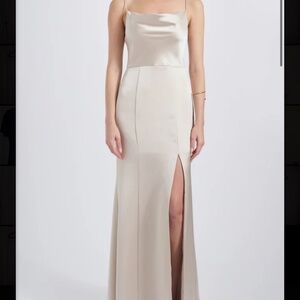 Amsale Chloe Bridesmaid Dress (champagne) size 2